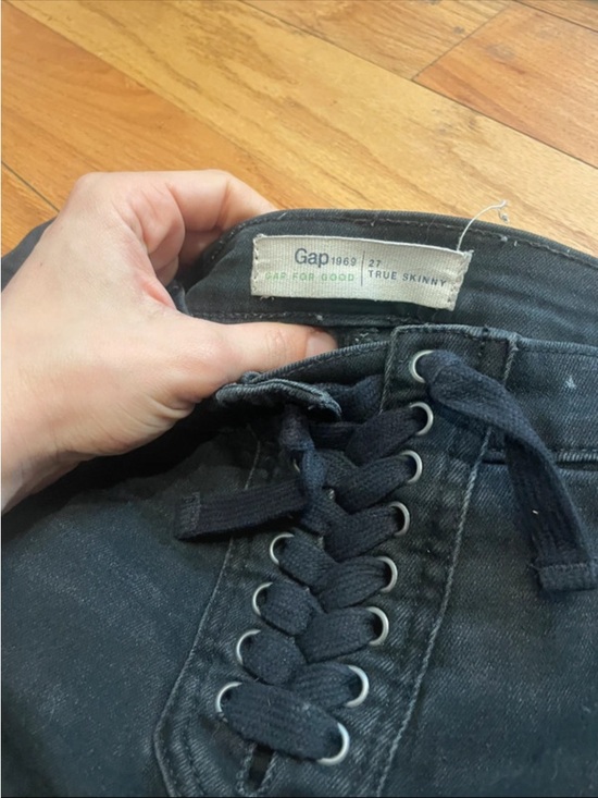 Christina Aguilera Dirty Music Video Inspired Lace-Up Slim Straight Jeans - Picture 3 of 4